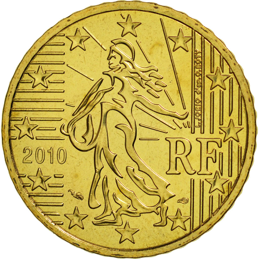Coin, France, 50 Euro Cent, 2010, MS(65-70), Brass, KM:1412