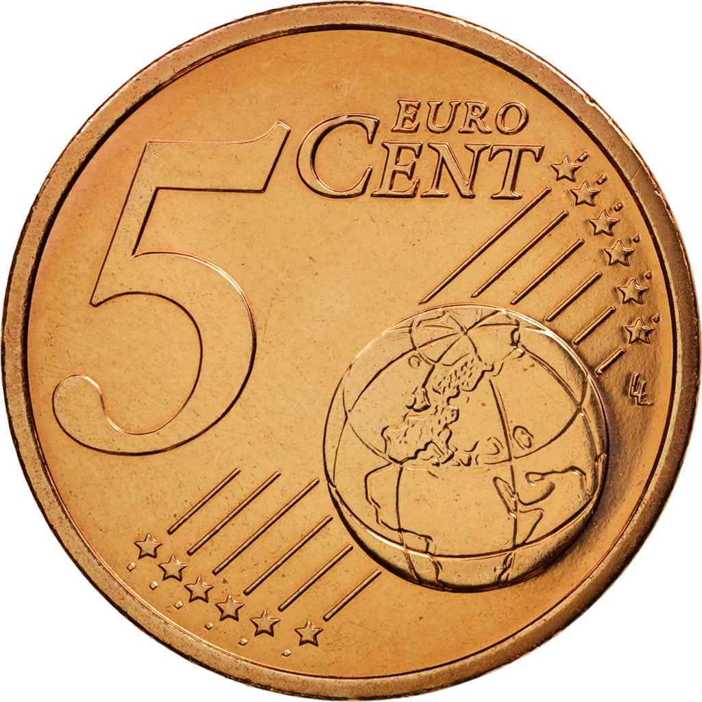 Moneta, Francia, 5 Euro Cent, 2009, FDC, Acciaio placcato rame, KM:1284