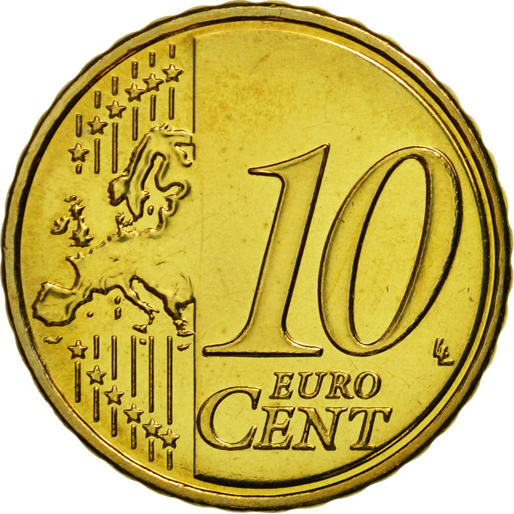 Coin, France, 10 Euro Cent, 2009, MS(65-70), Brass, KM:1410