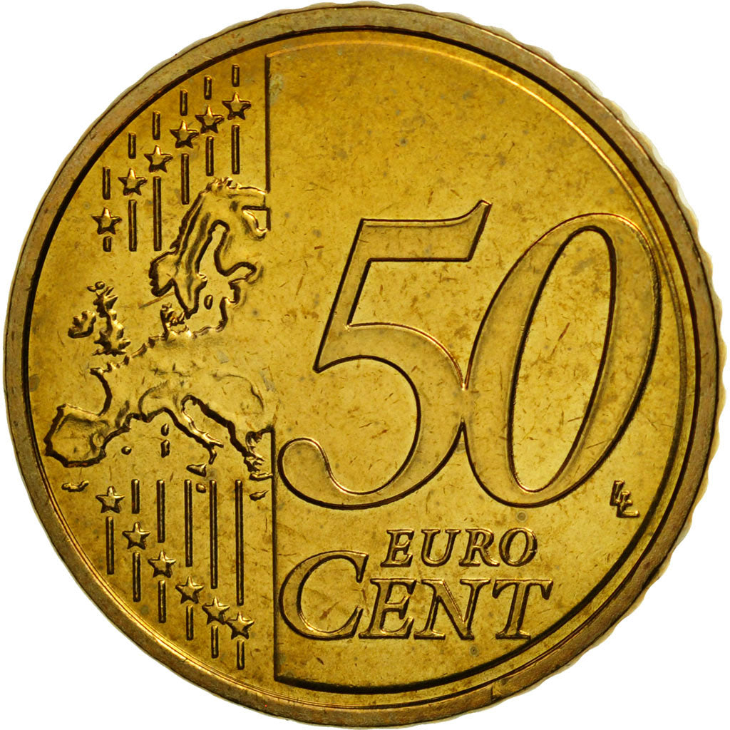 France, 50 Euro Cent, 2009, MS(65-70), Brass, KM:1412