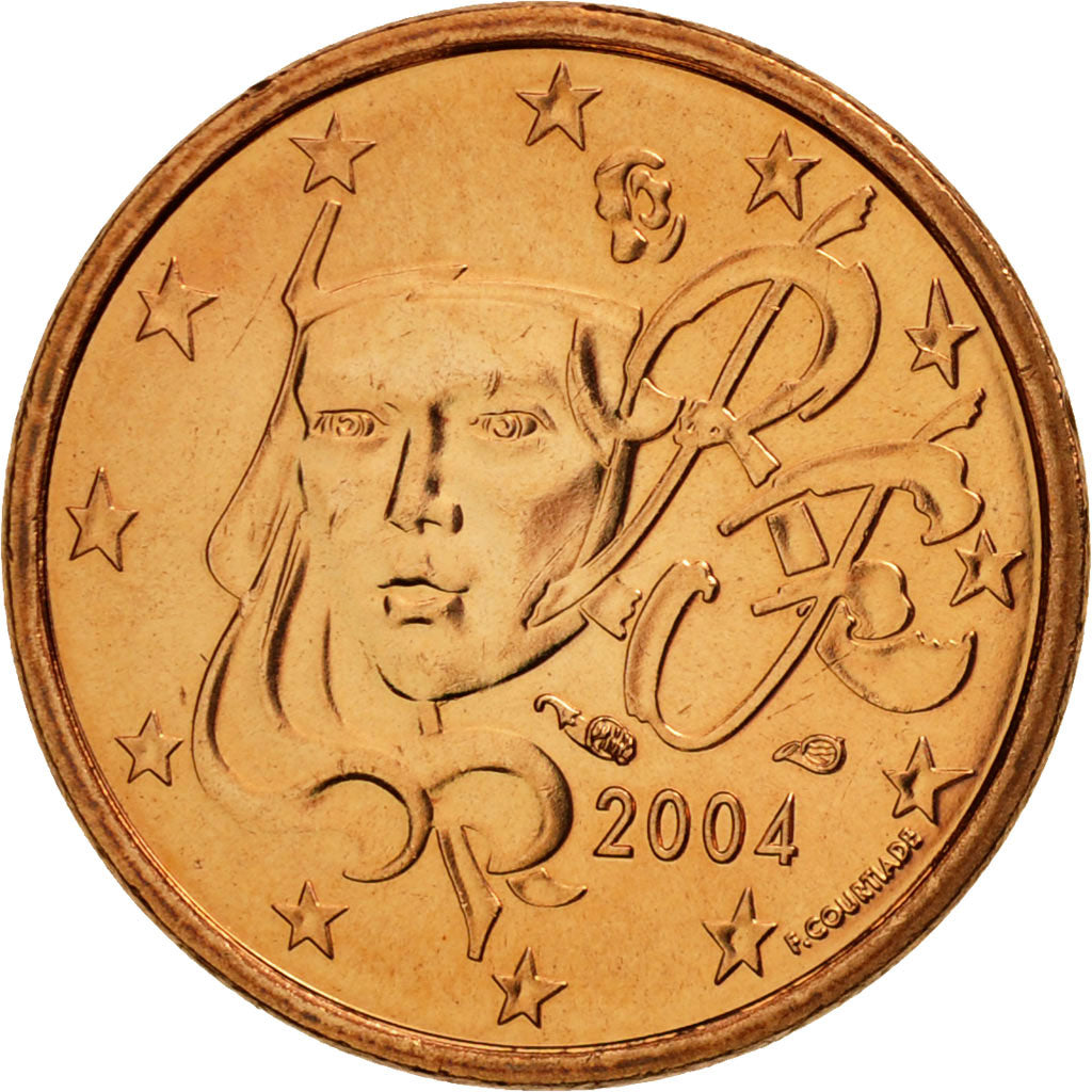 Coin, France, Euro Cent, 2004, MS(65-70), Copper Plated Steel, KM:1282