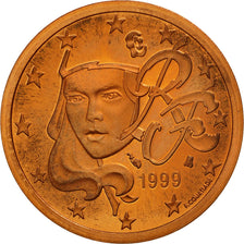 France, 5 Euro Cent, PROOF 1999, MS(65-70), Copper Plated Steel, KM:1284