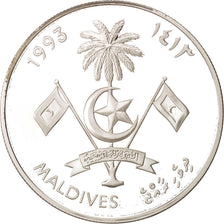 Monnaie, MALDIVE ISLANDS, 250 Rufiyaa, 1993, FDC, Argent, KM:83