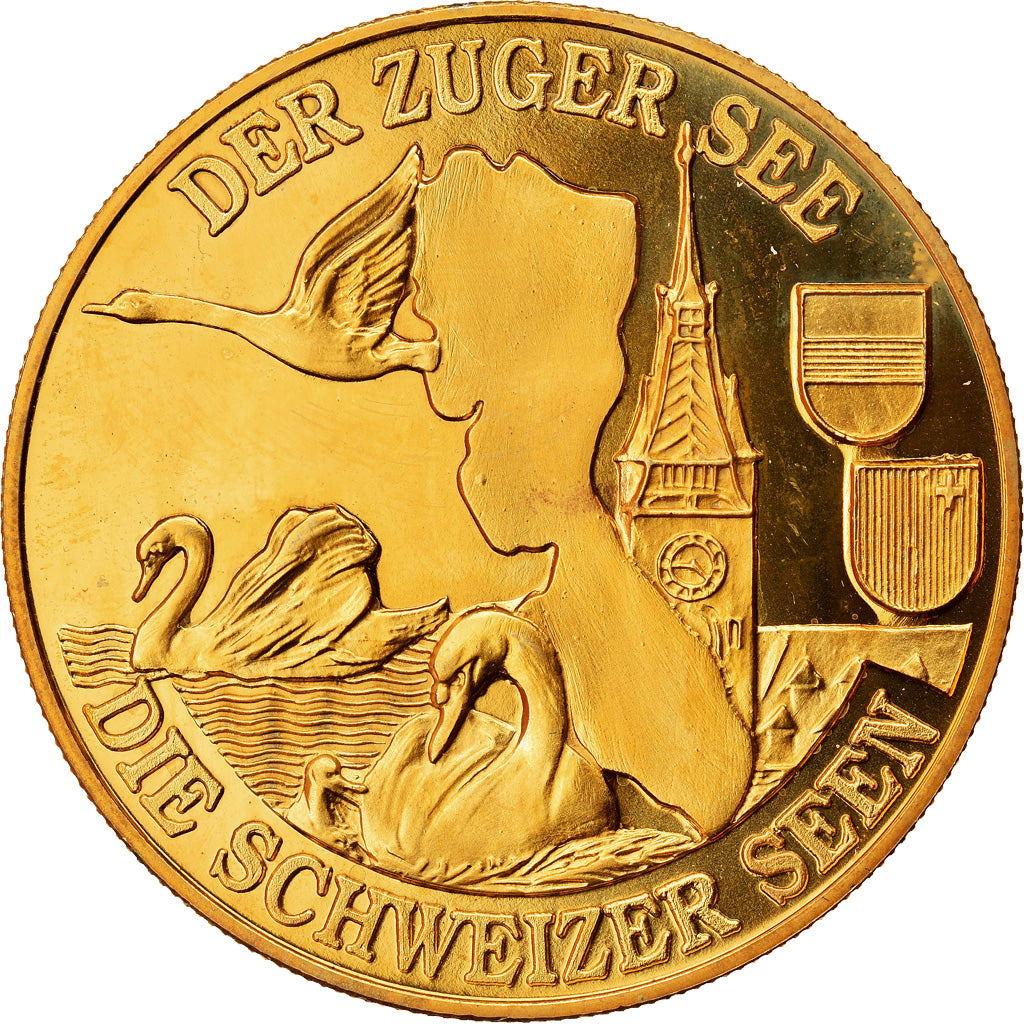Svizzera, medaglia, Der Zuger See, Die Schweizer Seen, SPL+, Doratura in