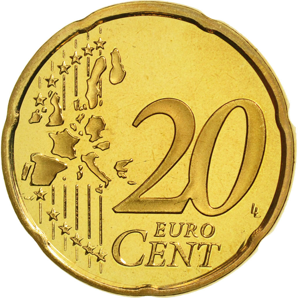 Coin, France, 20 Euro Cent, 2004, MS(65-70), Brass, KM:1286