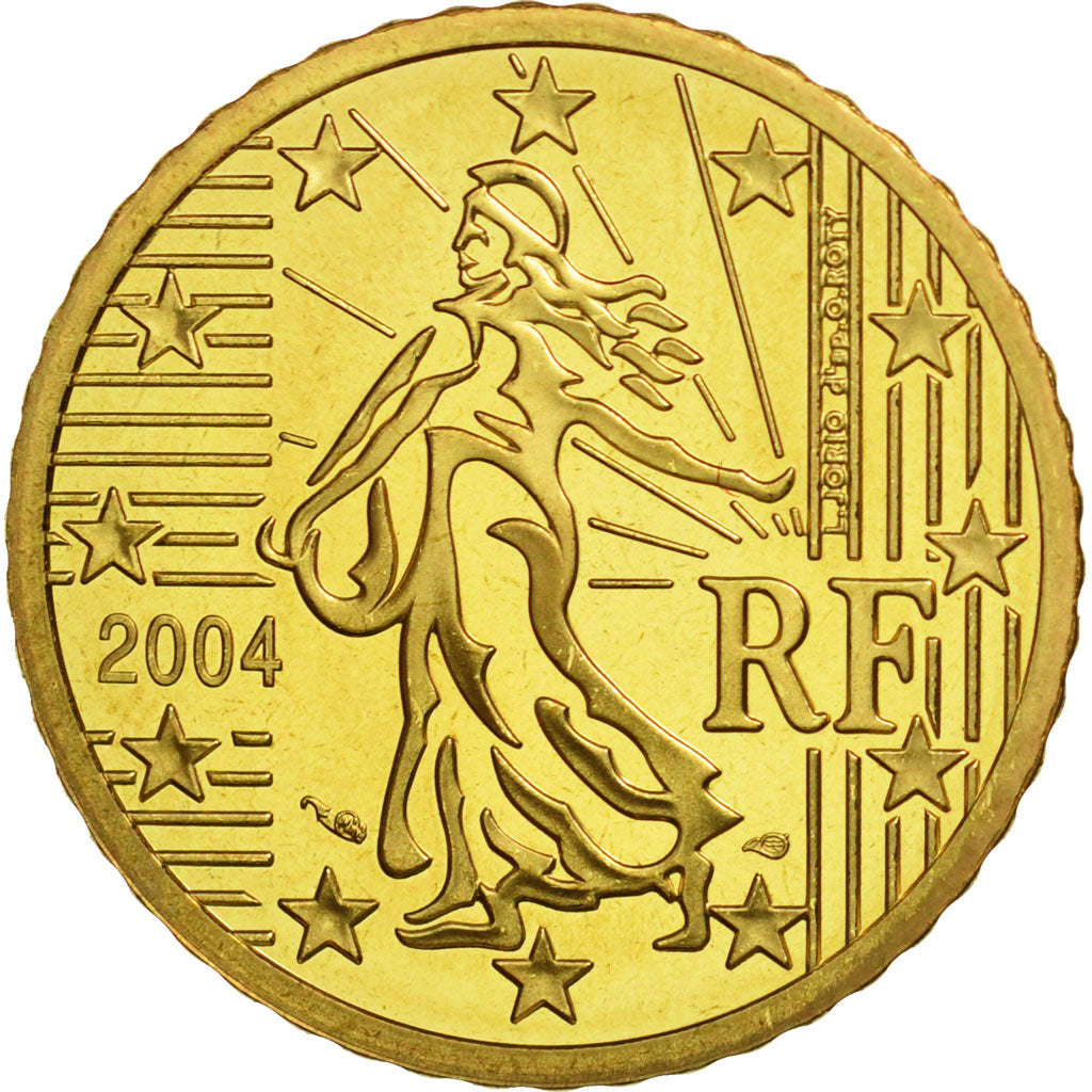 Coin, France, 50 Euro Cent, 2004, MS(65-70), Brass, KM:1287