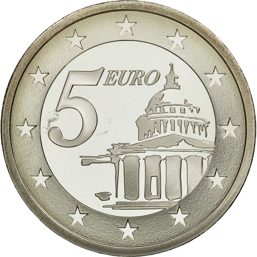 France, 5 Euro, PROOF 2004, MS(65-70), Silver, KM:2010