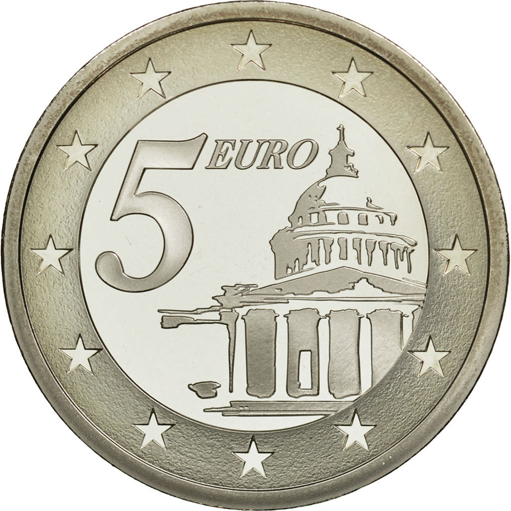 France, 5 Euro, PROOF 2004, MS(65-70), Silver, KM:2010