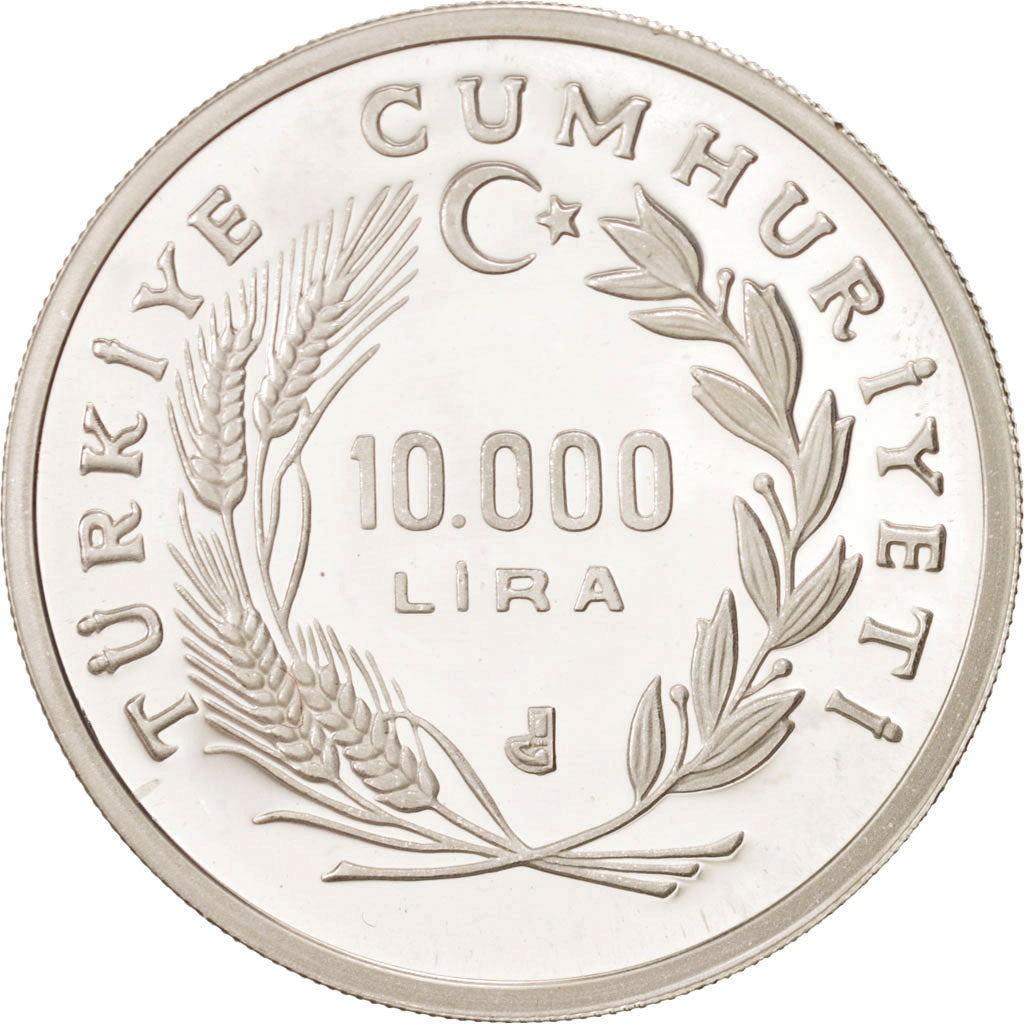 Münze, Türkei, 10000 Lira, 10 Bin Lira, 1986, STGL, Silber, KM:986