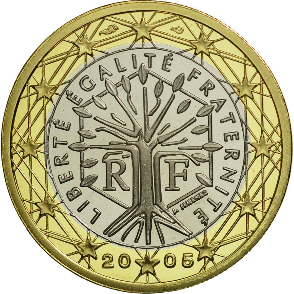 Moneta, Francja, Euro, 2005, Paris, MS(65-70), Bimetaliczny, KM:1288