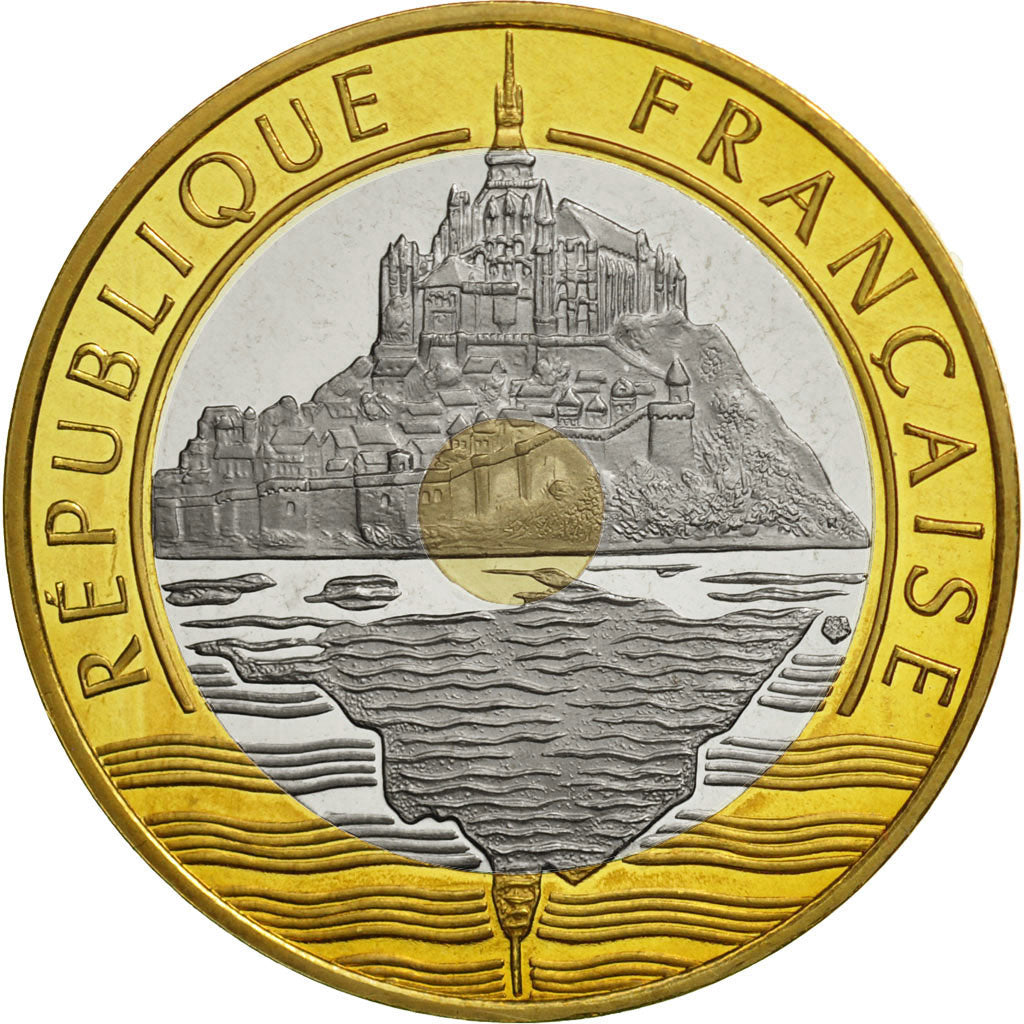 Coin, France, Mont Saint Michel, 20 Francs, 1998, Paris, MS(65-70)