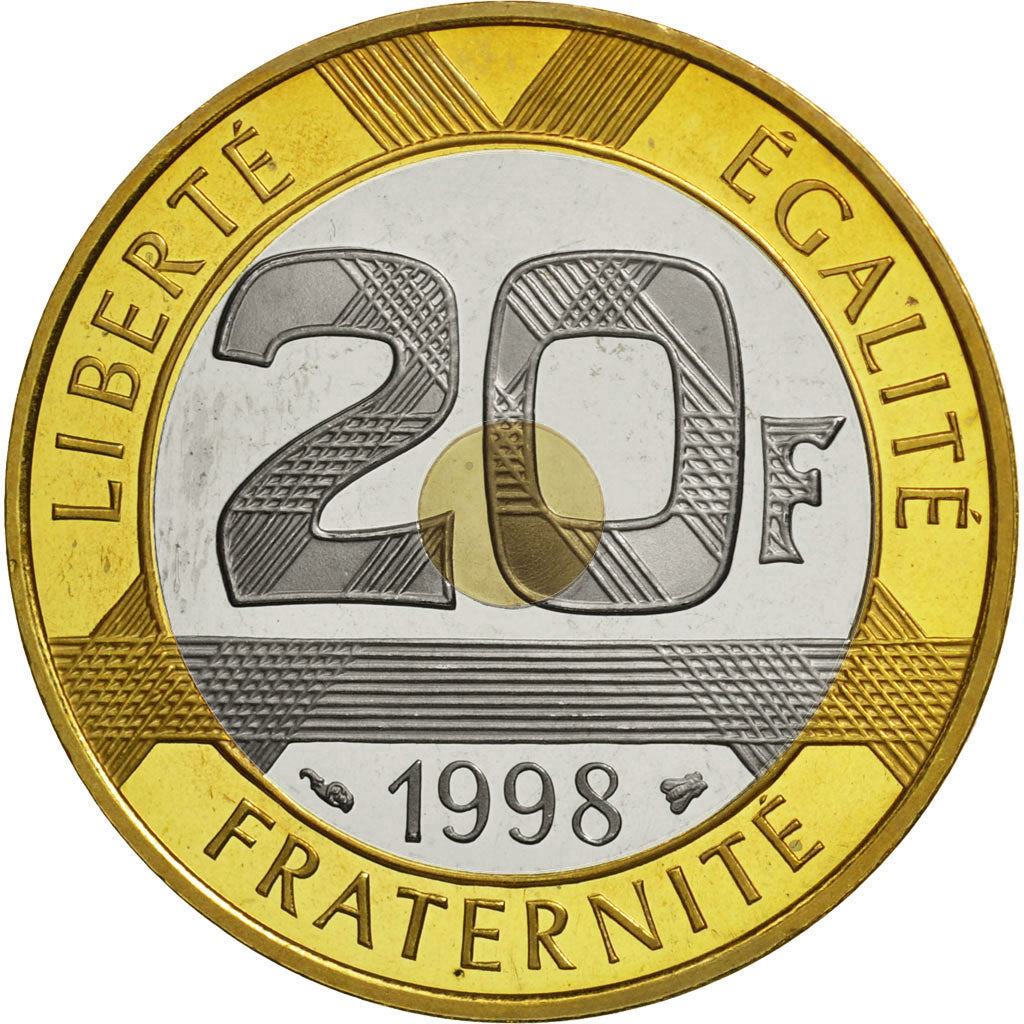 Coin, France, Mont Saint Michel, 20 Francs, 1998, Paris, MS(65-70)
