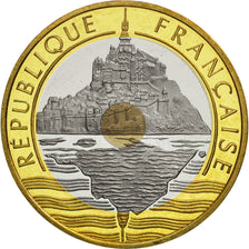 Coin, France, Mont Saint Michel, 20 Francs, 1997, Paris, MS(65-70)