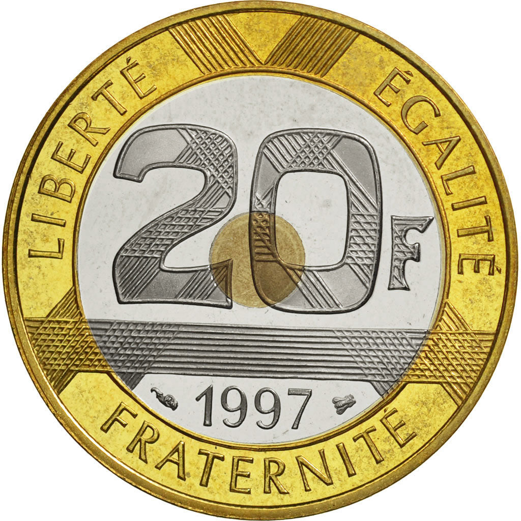 Coin, France, Mont Saint Michel, 20 Francs, 1997, Paris, MS(65-70)