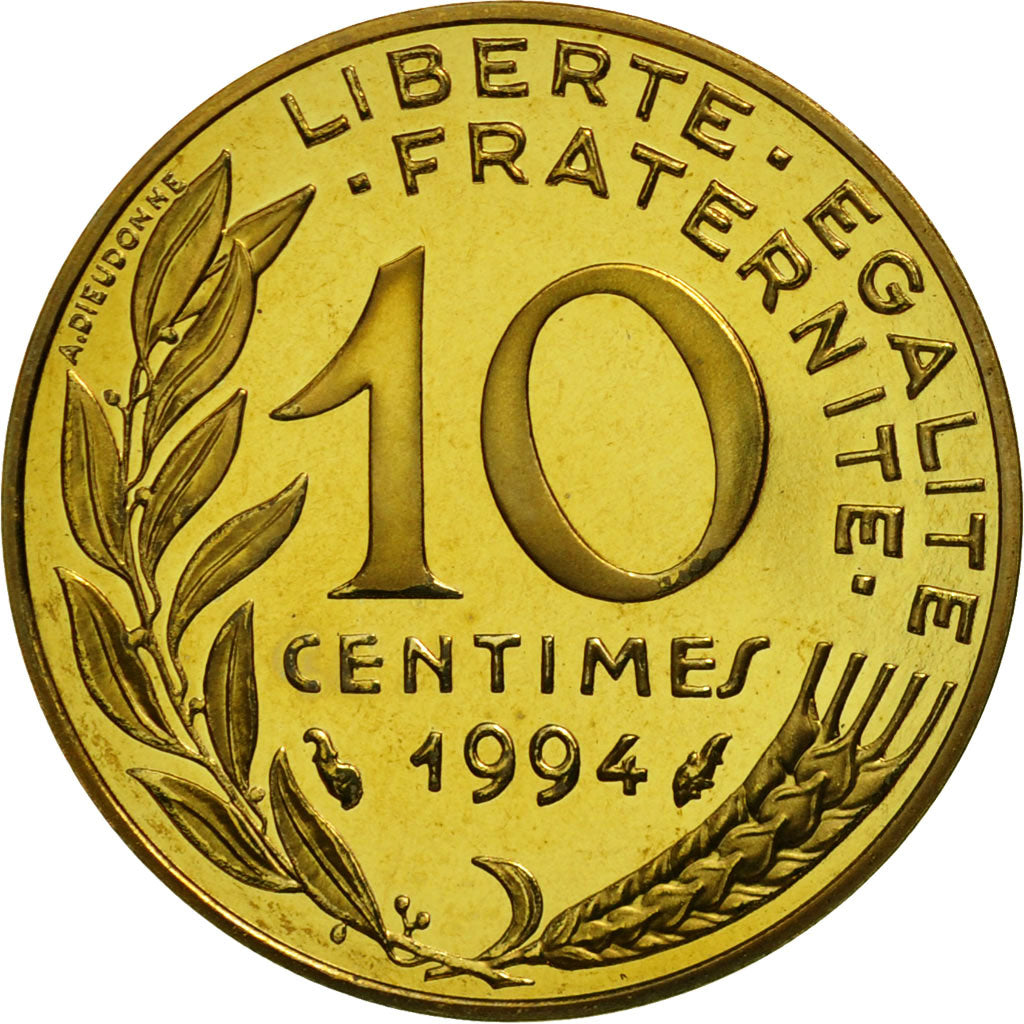 Monnaie, France, Marianne, 10 Centimes, 1994, Paris, FDC, Aluminum-Bronze