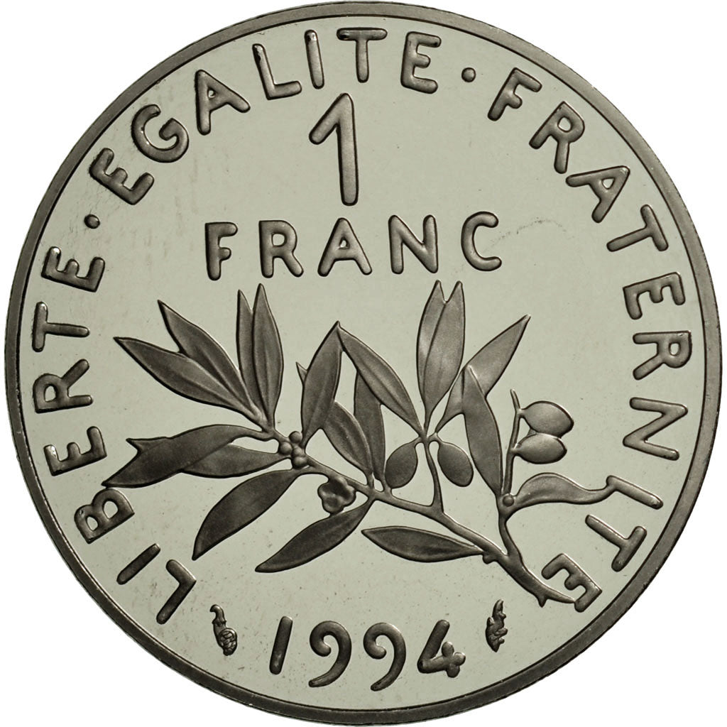 Coin, France, Semeuse, Franc, 1994, Paris, MS(65-70), Nickel, KM:925.2