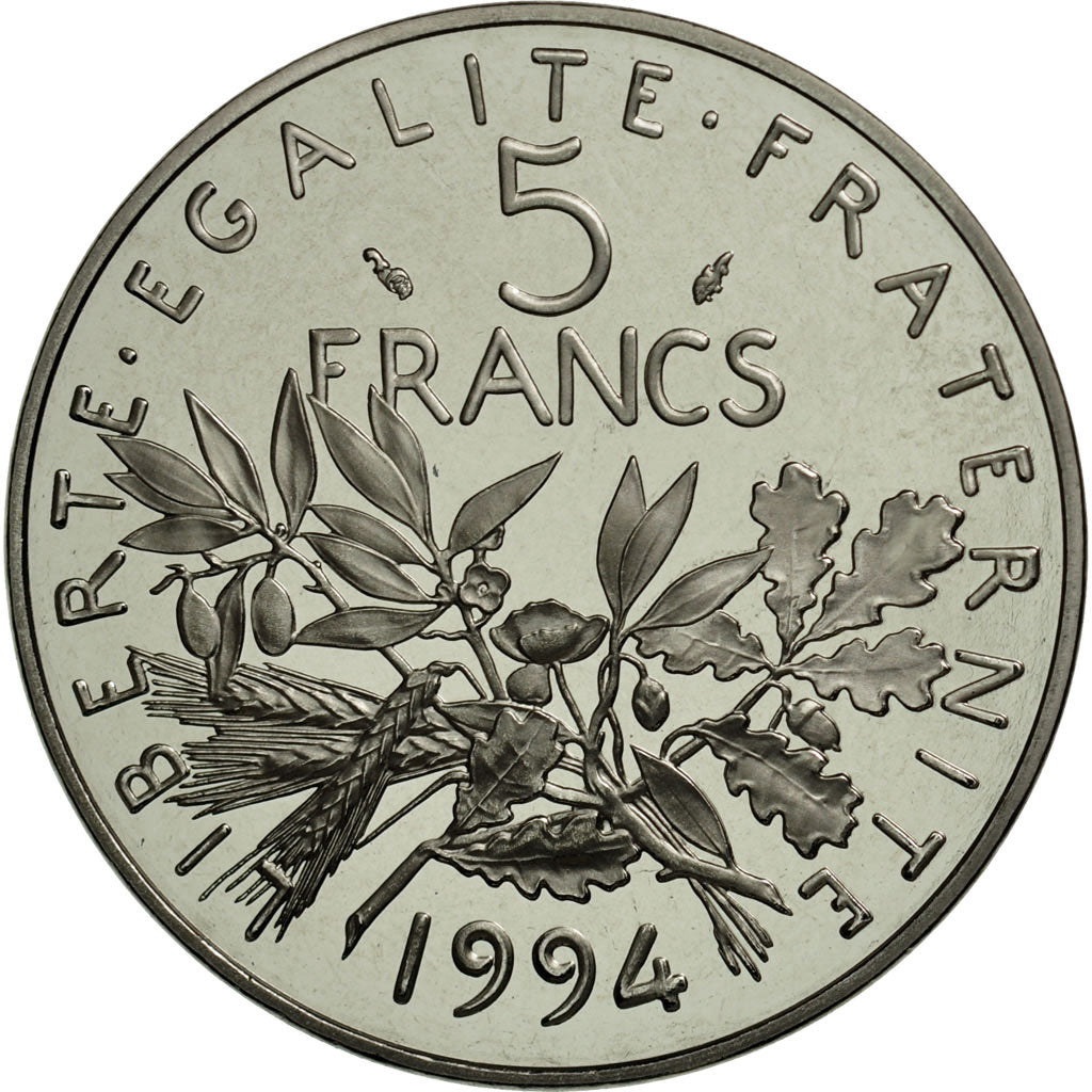 Coin, France, Semeuse, 5 Francs, 1994, Paris, MS(65-70), Nickel Clad