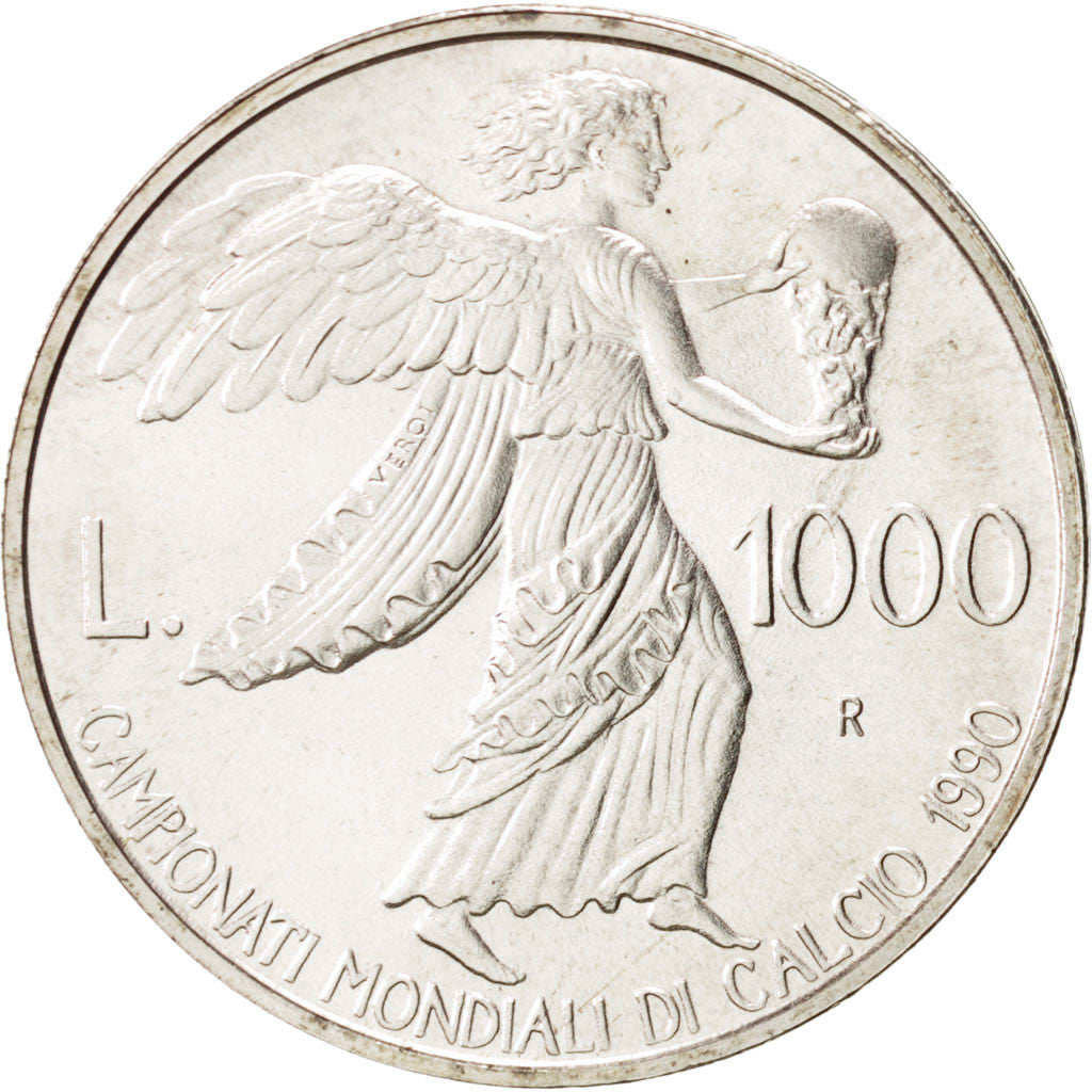 Munten, San Marino, 1000 Lire, 1990, UNC-, Zilver, KM:247
