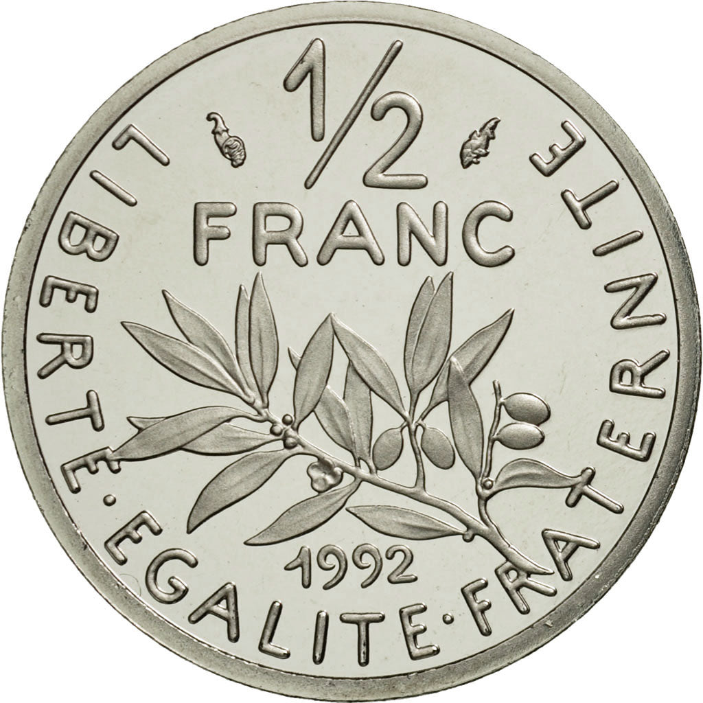 Monnaie, France, Semeuse, 1/2 Franc, 1992, Paris, FDC, Nickel, KM:931.2