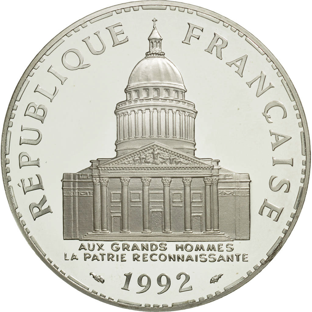Moneta, Francia, Panthéon, 100 Francs, 1992, Paris, FDC, Argento, KM:951.1
