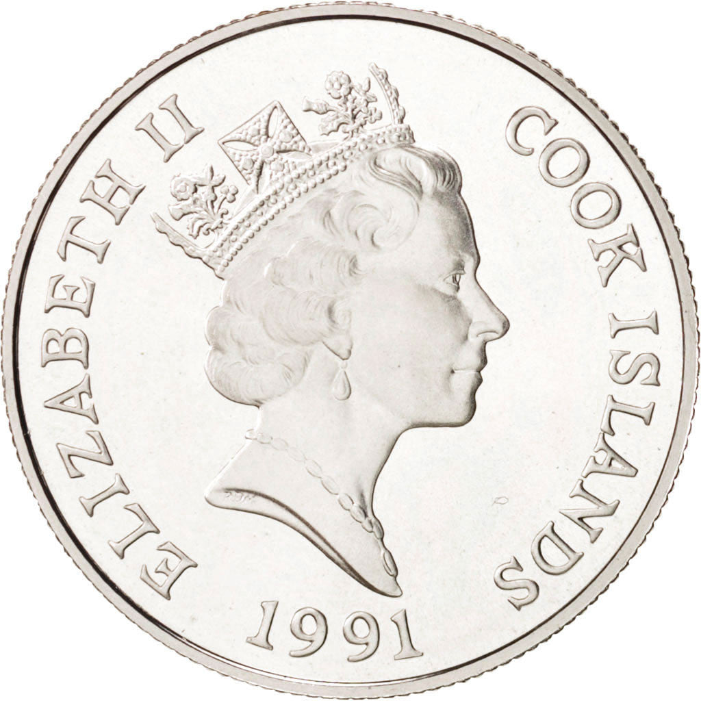 Moneta, Isole Cook, Elizabeth II, 5 Dollars, 1991, FDC, Argento, KM:149