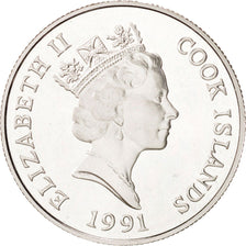 Coin, Cook Islands, Elizabeth II, 5 Dollars, 1991, MS(65-70), Silver, KM:149