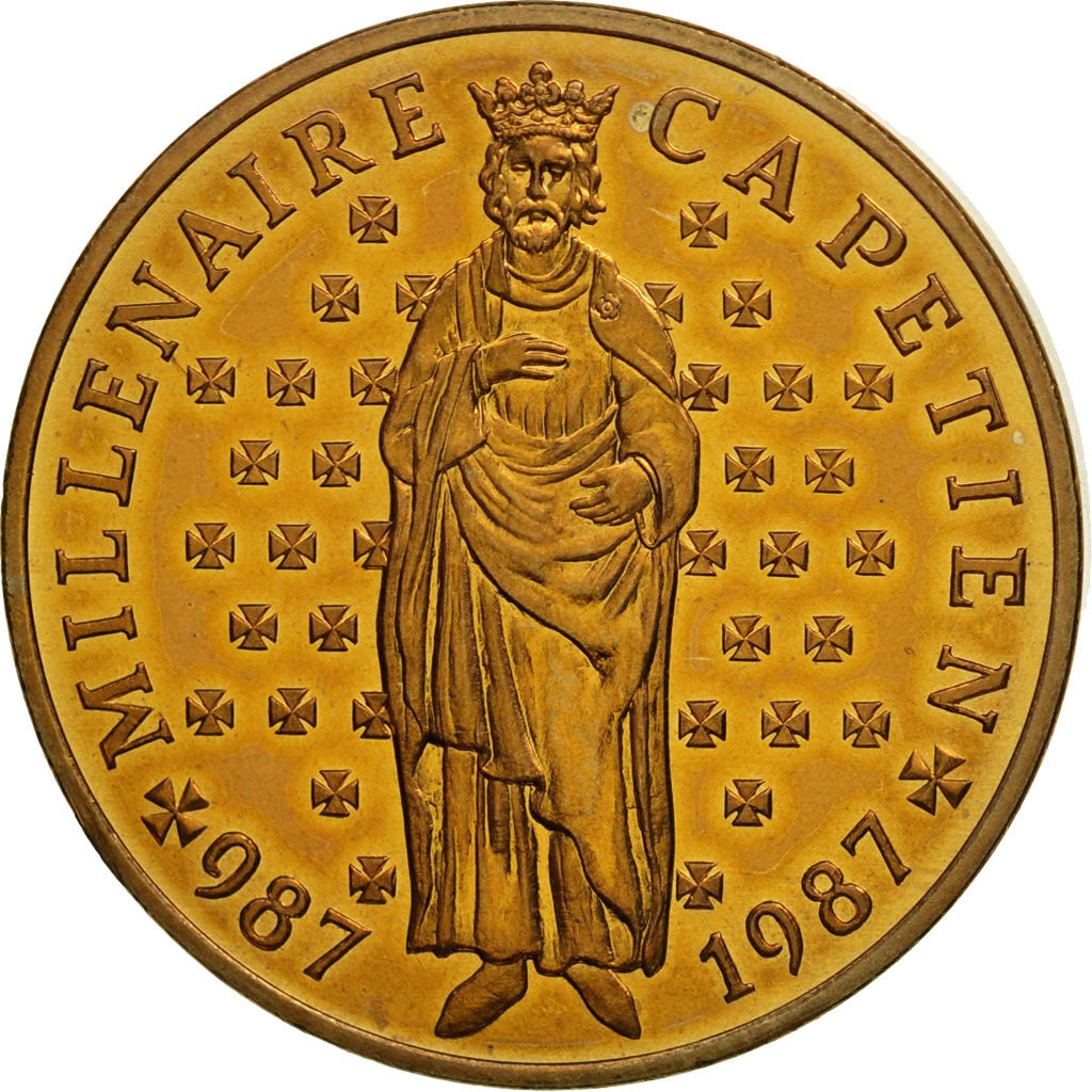 Coin, France, Hugues Capet, 10 Francs, 1987, Paris, MS(65-70), Silver, KM:961