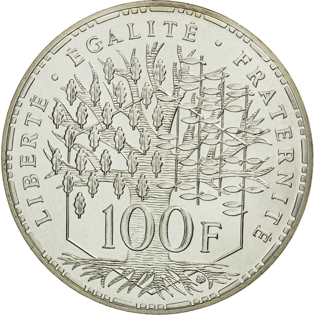 Moneta, Francia, Panthéon, 100 Francs, 1987, Paris, FDC, Argento, KM:951.1