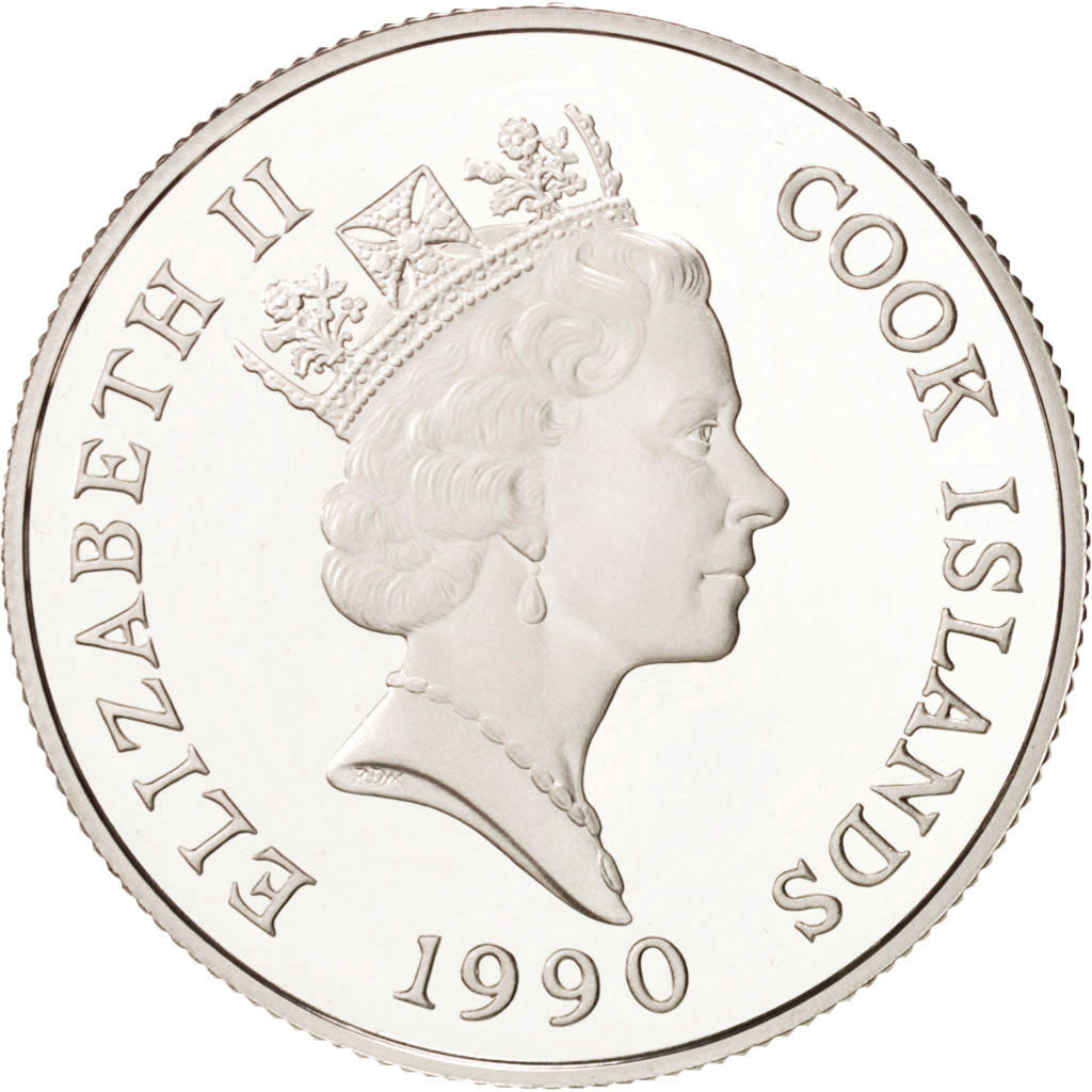 COOK ISLANDS, 10 Dollars, 1990, KM #80, MS(65-70), Silver, 30, 10.00