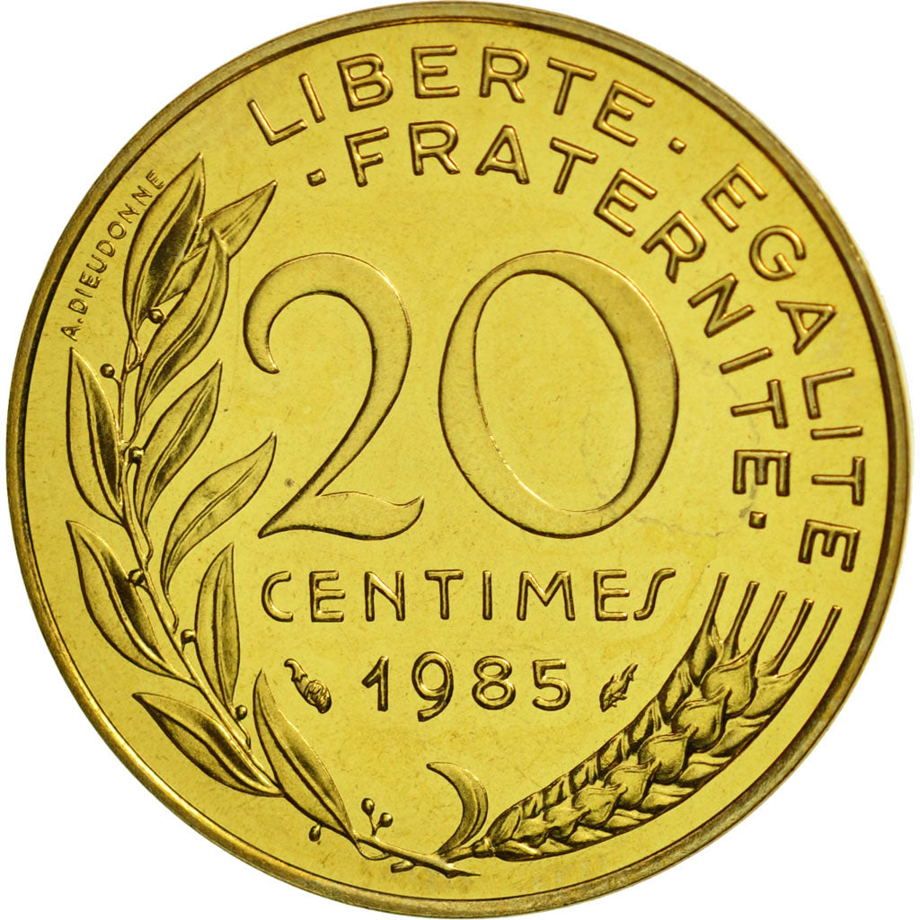 Monnaie, France, Marianne, 20 Centimes, 1985, Paris, FDC, Aluminum-Bronze
