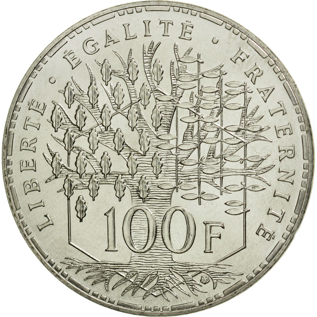 Coin, France, Panthéon, 100 Francs, 1985, Paris, MS(65-70), Silver, KM:951.1