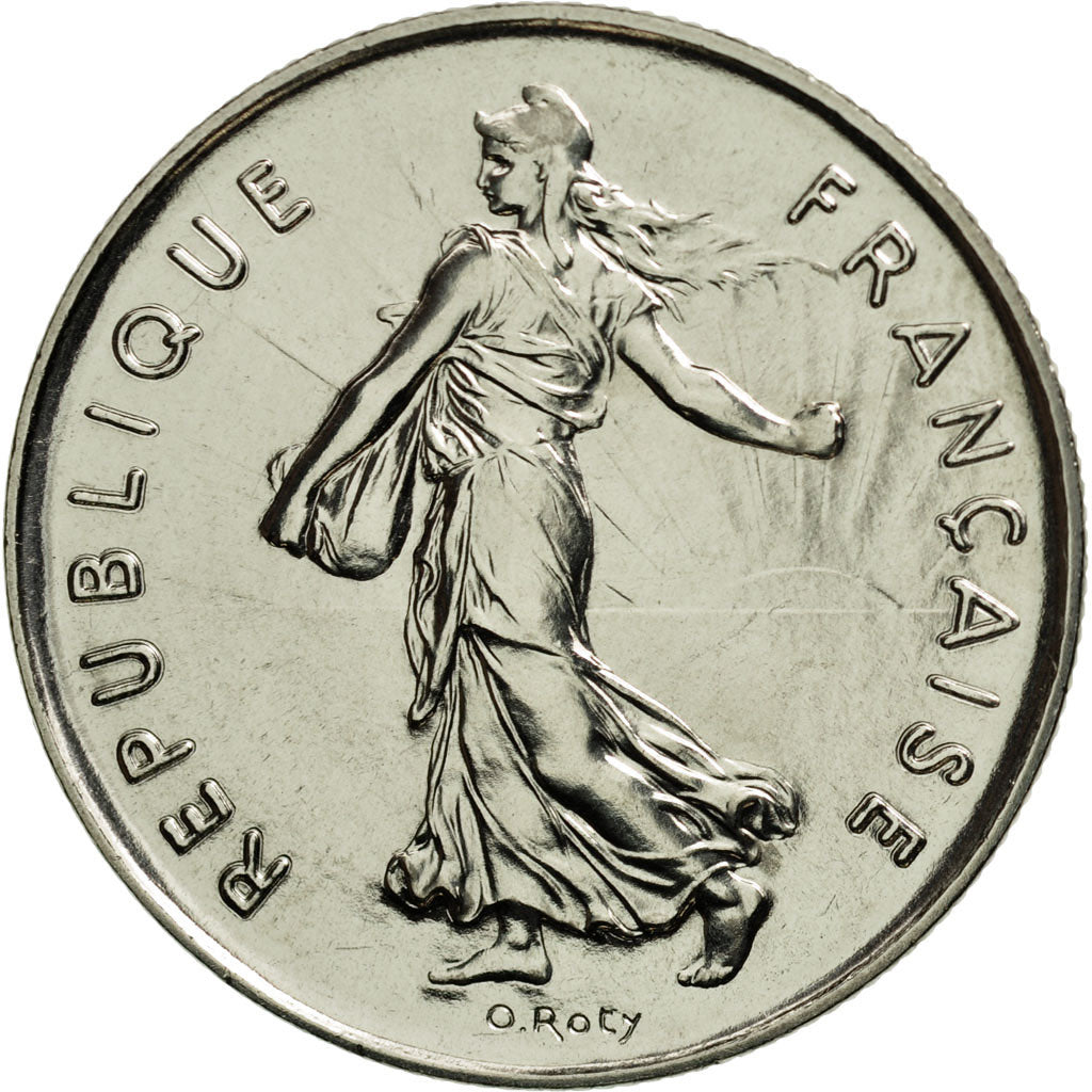 Munten, Frankrijk, Semeuse, 5 Francs, 1984, Paris, FDC, Nickel Clad