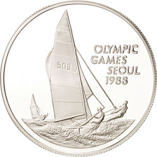 CAYMAN ISLANDS, 5 Dollars, 1988, KM #94, MS(65-70), Silver, 35.64