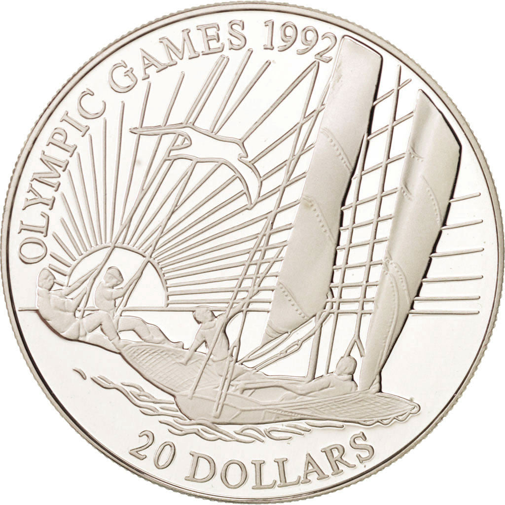 KIRIBATI, 20 Dollars, 1992, KM #17, MS(65-70), Silver, 31.46