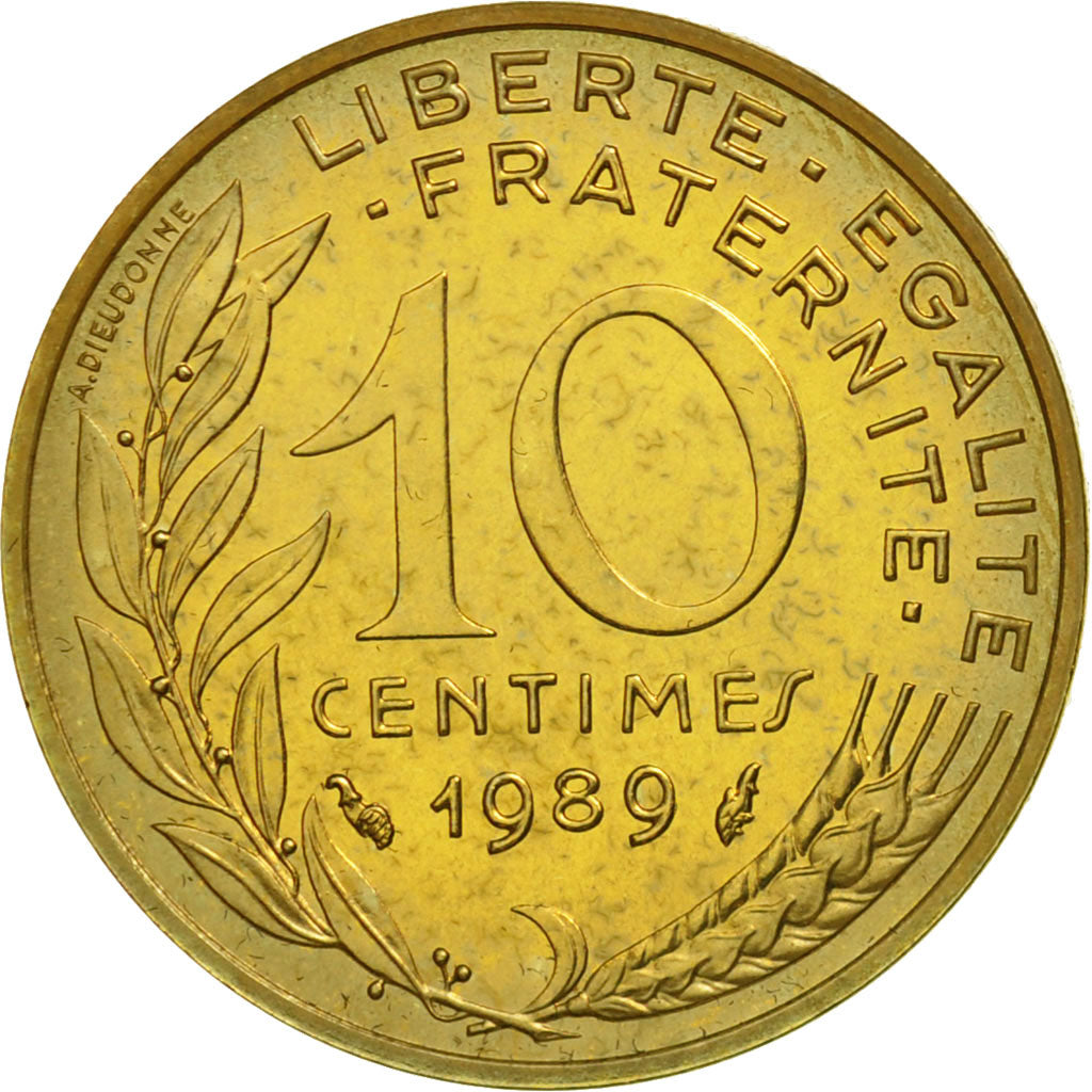 Monnaie, France, Marianne, 10 Centimes, 1989, Paris, FDC, Aluminum-Bronze