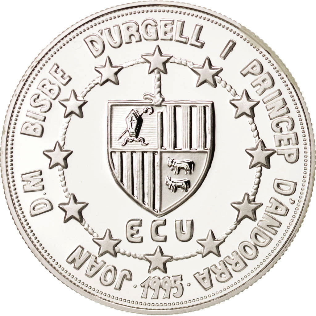 Munten, Andorra, 10 Diners, 1995, FDC, Zilver, KM:105