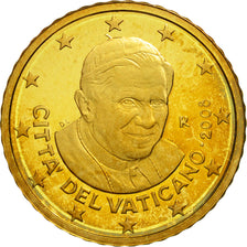 VATICAN CITY, 50 Euro Cent, 2008, MS(63), Brass, KM:387
