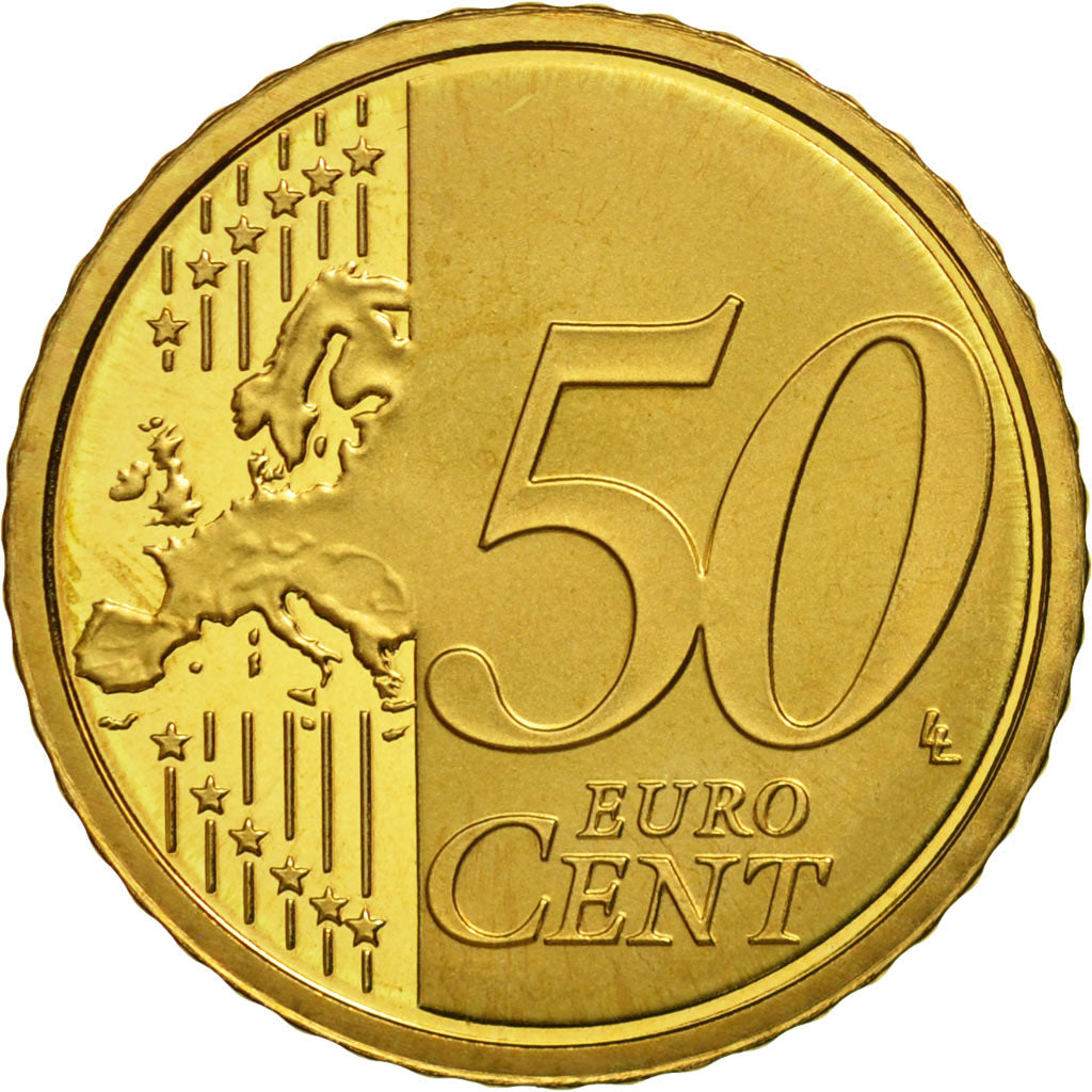 VATICAN CITY, 50 Euro Cent, 2008, MS(63), Brass, KM:387