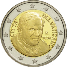 VATICAN CITY, 2 Euro, PROOF 2008, MS(63), Bi-Metallic, KM:389