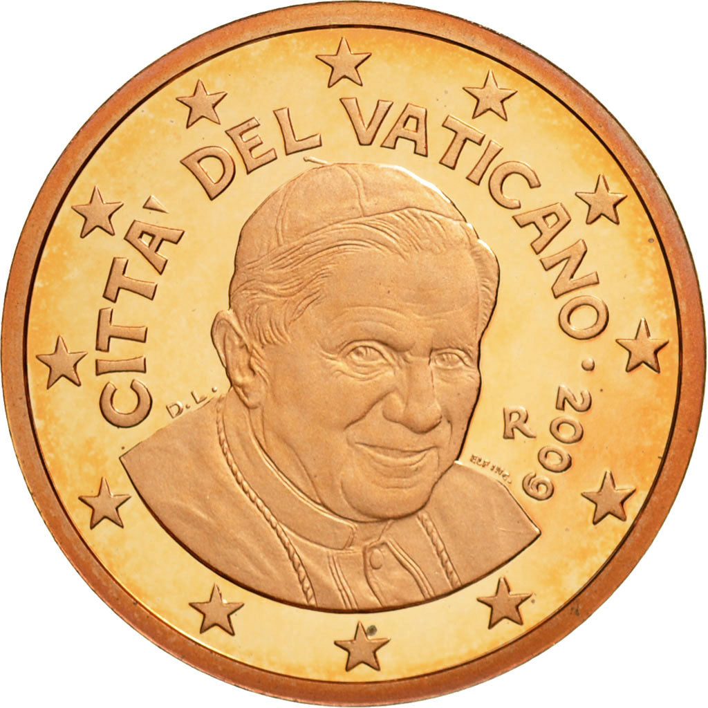 VATICAN CITY, 5 Euro Cent, 2009, MS(63), Copper Plated Steel, KM:377