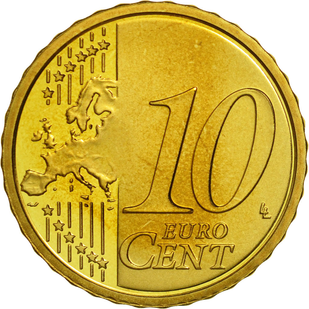 PAŃSTWO WATYKAŃSKIE, 10 Euro Cent, 2009, Rome, MS(63), Mosiądz, KM:385