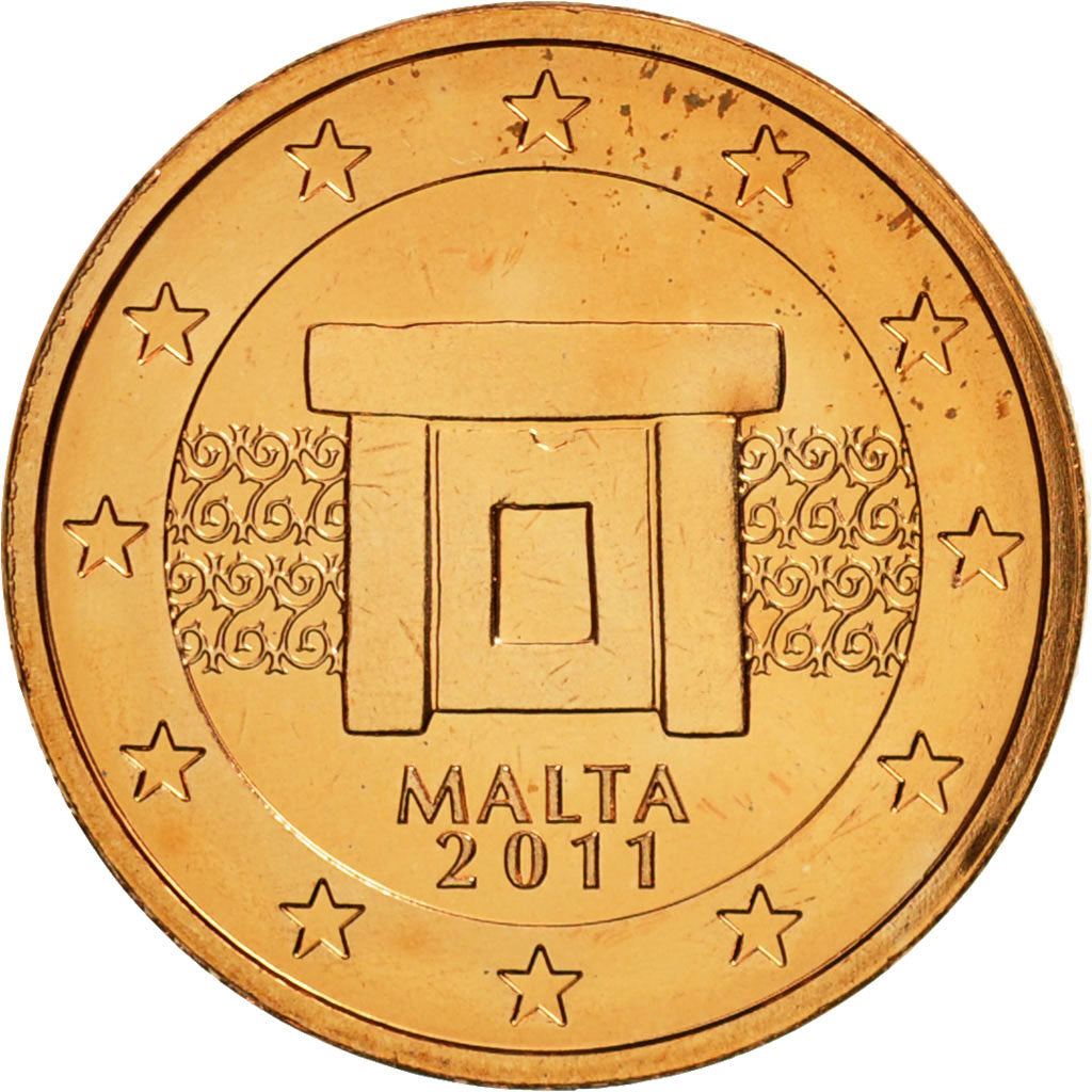 Malta, Euro Cent, 2011, MS(63), Copper Plated Steel, KM:125