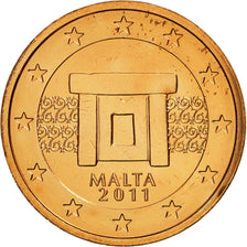 Malta, Euro Cent, 2011, MS(63), Copper Plated Steel, KM:125
