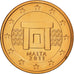 Malta, Euro Cent, 2011, UNC-, Copper Plated Steel, KM:125