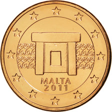 Malta, 5 Euro Cent, 2011, SPL, Acciaio placcato rame, KM:127