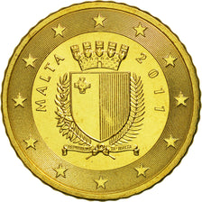 Malta, 50 Euro Cent, 2011, MS(63), Brass, KM:130