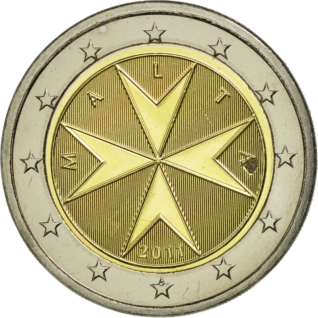 Malta, 2 Euro, 2011, UNZ, Bi-Metallic, KM:132