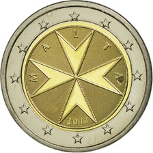 Malta, 2 Euro, 2011, UNZ, Bi-Metallic, KM:132