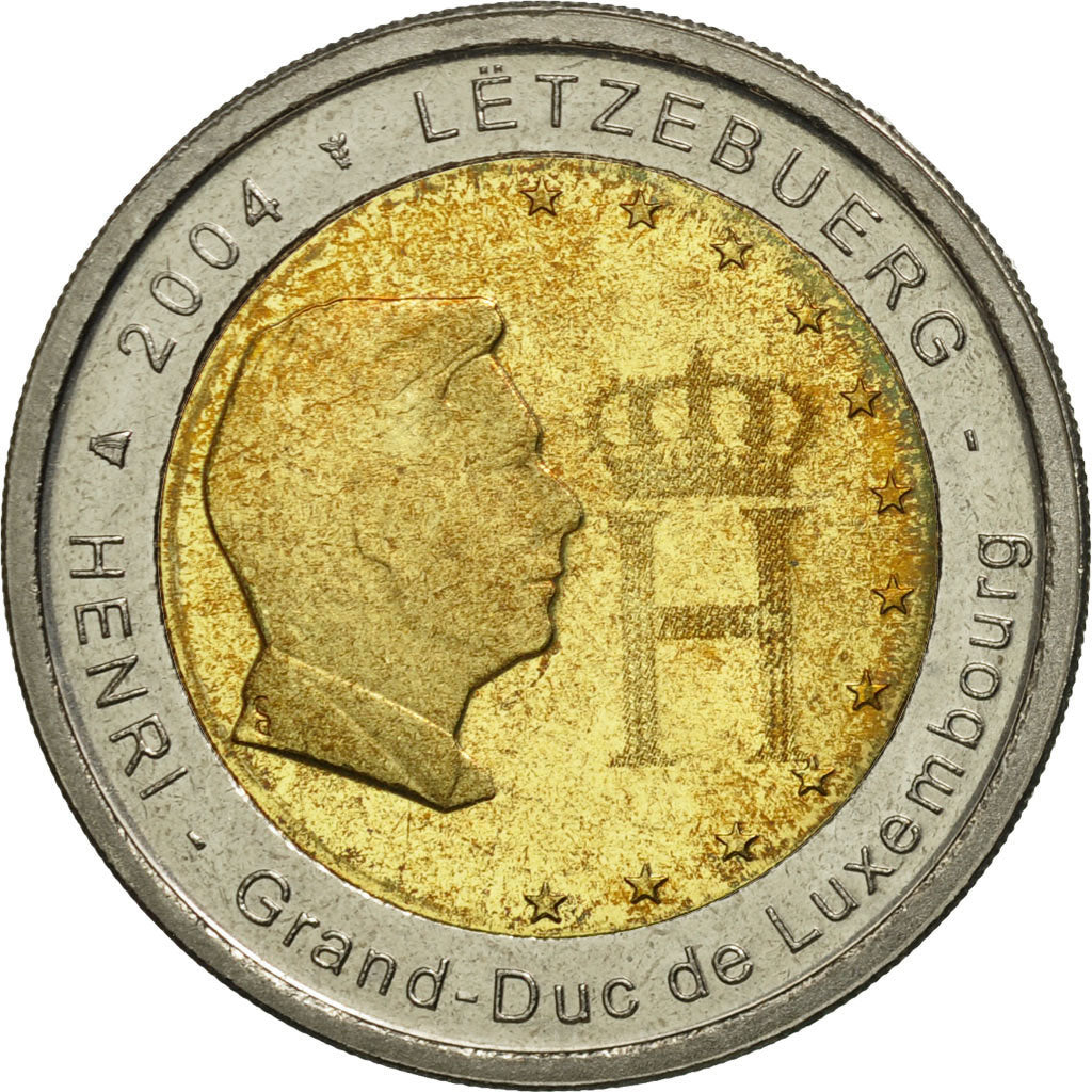 Luxembourg 2 Euro Grand-Duc Henri 2004 MS(65-70) Bi-Metallic ...