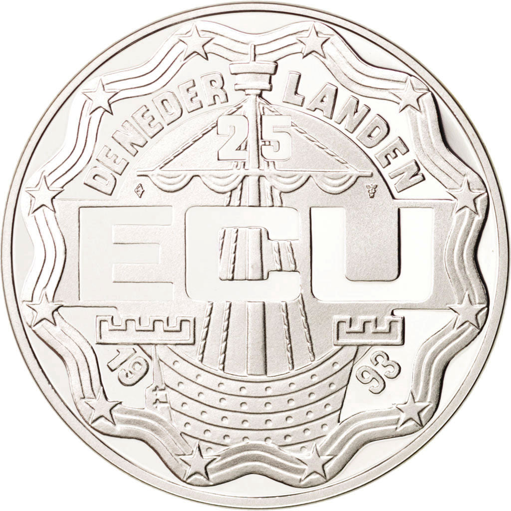 Paesi Bassi, Beatrix, 25 Ecu, 1994, FDC, Argento, KM:67.1